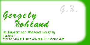 gergely wohland business card